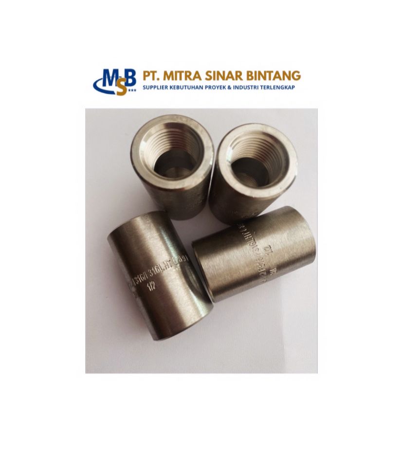 Threaded Class 3000 Reducer Full Coupling SS 316/316L Class 3000 Threaded NPT 1/2 Inch - Fittings ...